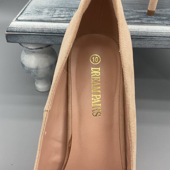 NEW Dream Pairs Women’s Christian Pointed Toe Pumps Beige Size 10 - Picture 5 of 10